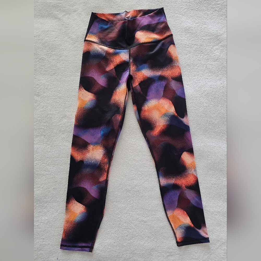 Fabletics Purple and Orange Abstract Leggings - image 3